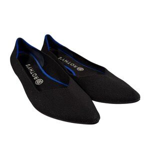 ROTHYS The Point Black Classic Ballet Flat Shoes Sz 10